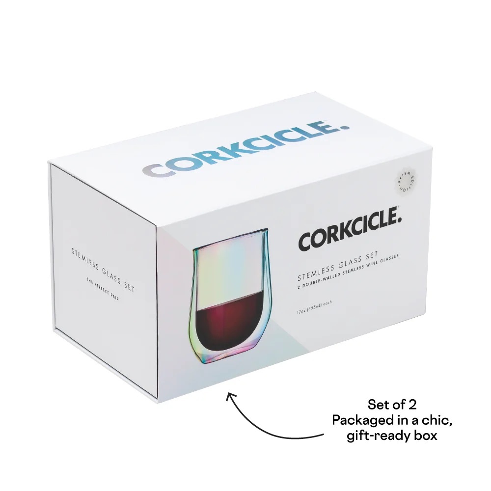 Corkcicle Blue Stemless Glass 2 Box Sets (4 glasses total) listing for @dlw77 - Picture 7 of 8
